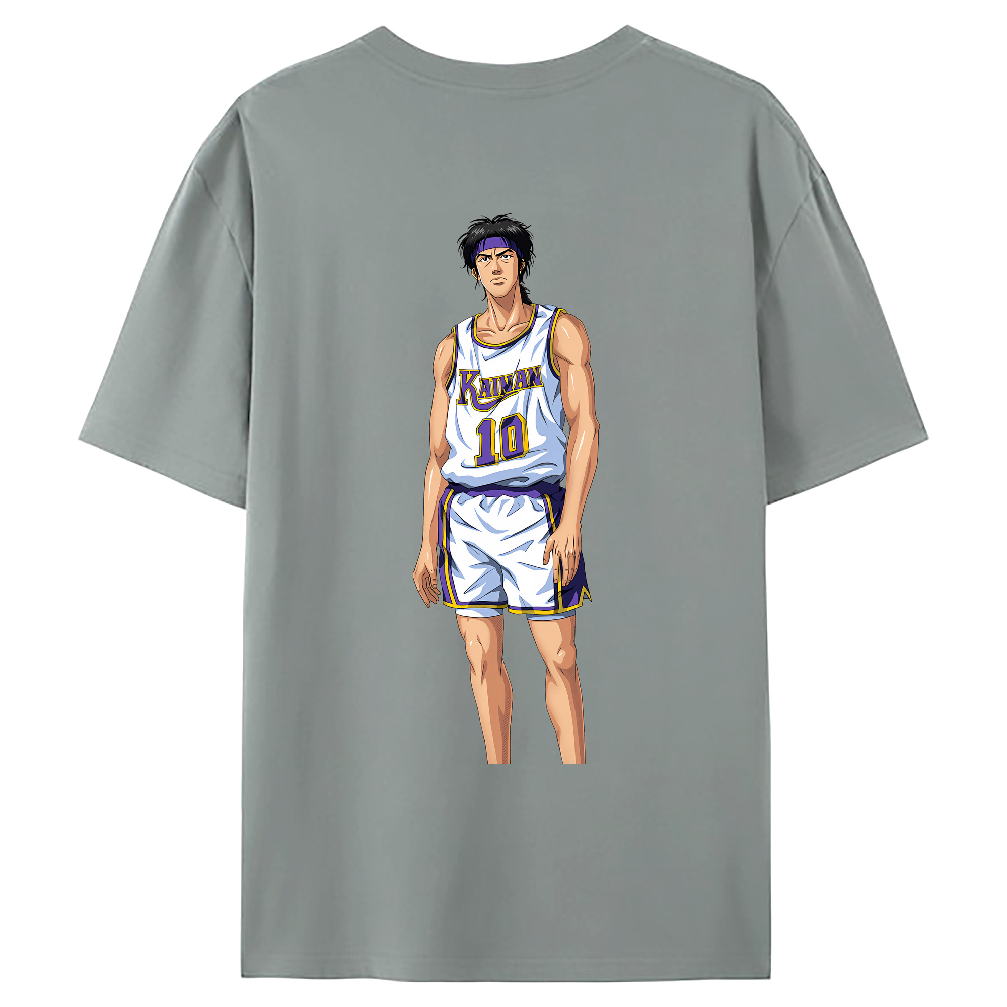 （画像用） SLAM DUNK／スラムダンク 綿100％ メンズ半袖Tシャツ（バックプリント） 通気性